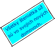 Všetky šteniatka už sú vo svojich nových domovoch.